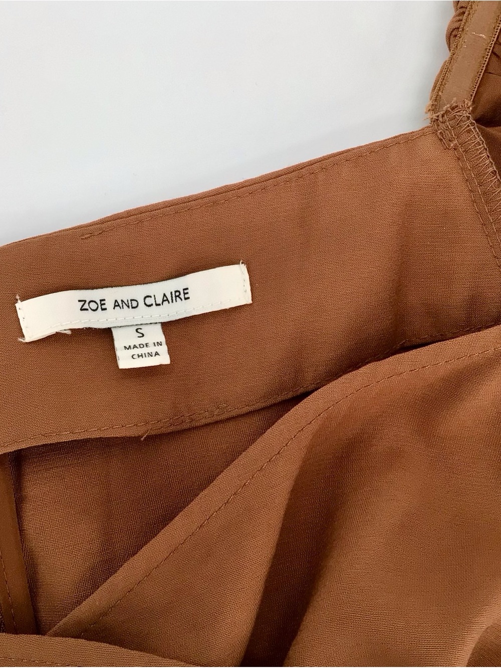 Zoe And Claire Brown Puff-Sleeve A-line Dress Size Small - Picture 3 of 14